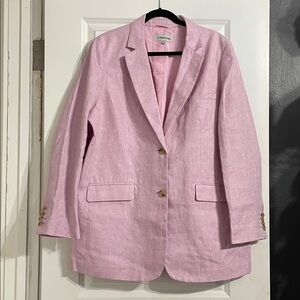 J. Peterman 100% Linen Women's Boyfriend Blazer Jacket Plus Size 20 NWOT